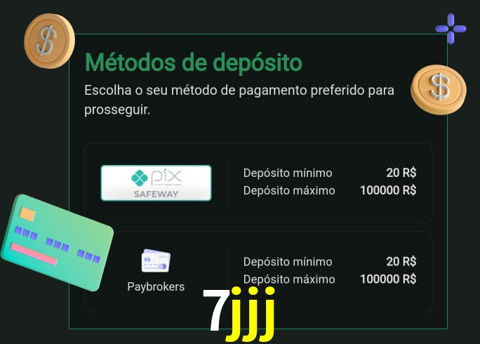 O cassino 7jjj oferece uma grande variedade de métodos de pagamento